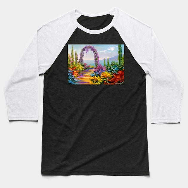 Blooming arch Baseball T-Shirt by OLHADARCHUKART